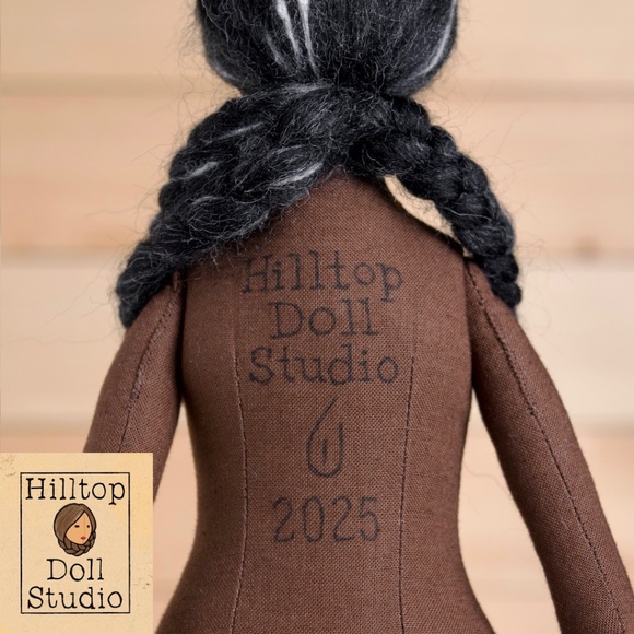 Fabric Doll "Annie" Handcrafted Textile Cloth Heirloom Primitive Doll - Picture 11 of 11